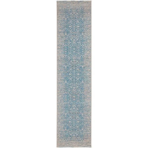 Grandeur Runner - Teal Damask